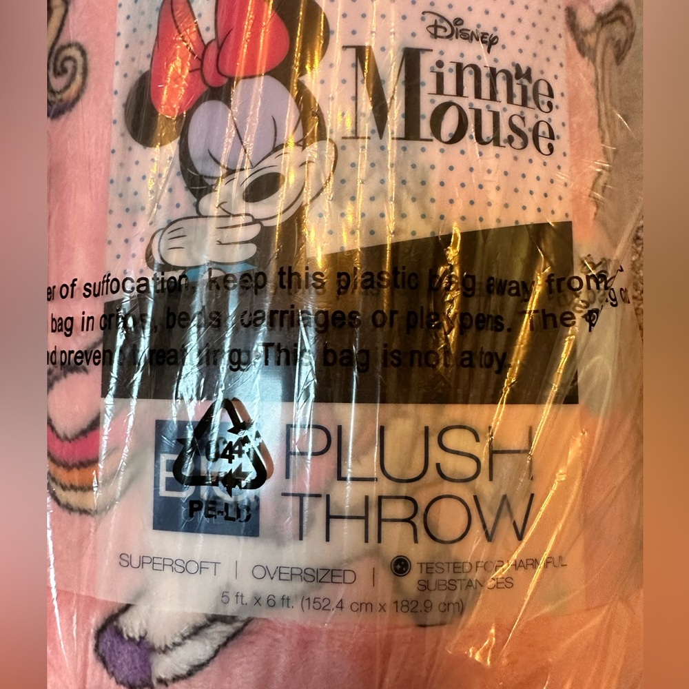 New Minnie Mouse oversized plush throw blanket